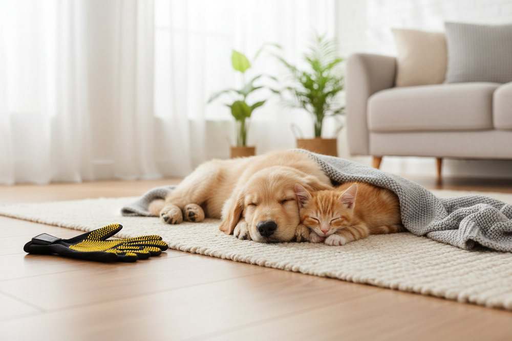 Are Grooming Gloves Safe for Puppies and Kittens?