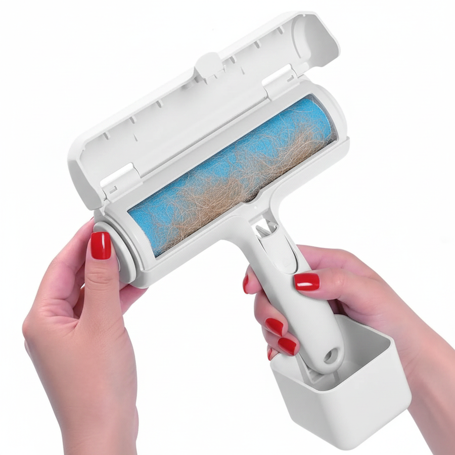 WagNestra Lint Roller hero shot held in hand