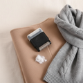 WagNestra Fabric Brush styled flat lay with wool coat and scarf